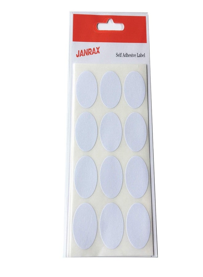 Pack of 84 Self Adhesive White 24mm Round Labels - Stickers