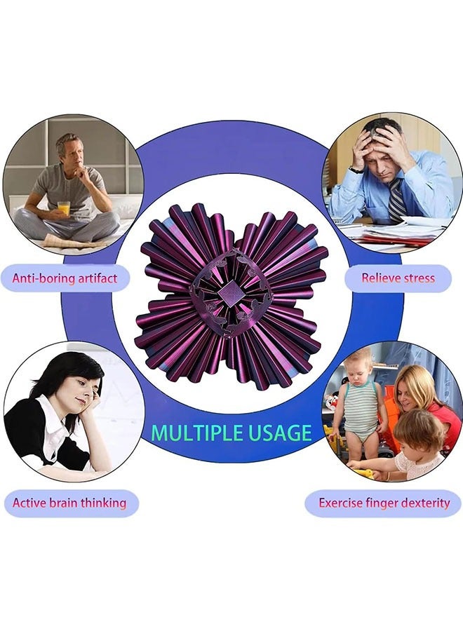 meayul Cube Fidget Toy, Gear Ball 3D Printed Gear Ball Spin Ball, Gear Ball Pop Fidget Toy, Stress Ball, GearSphere Desk Toy, Fidget Ball, Gear Toy - Image 3