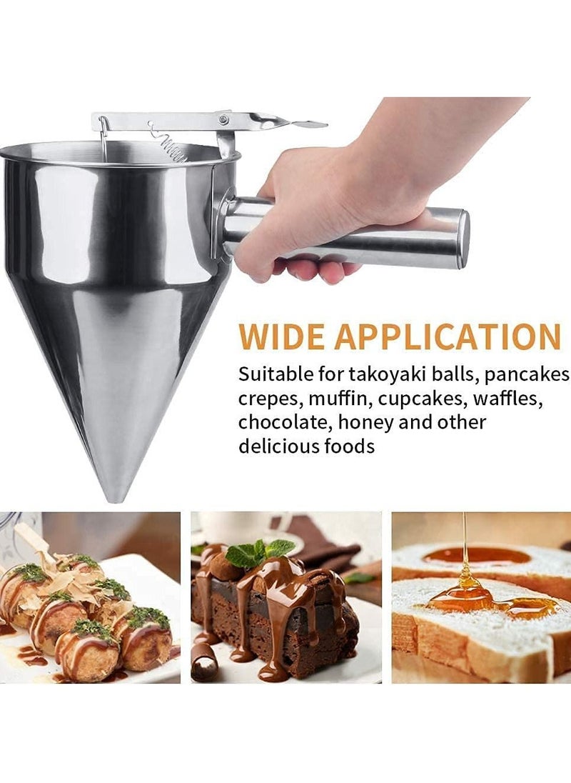 Generic - Pancake Dough Dispenser Stainless Steel Batter Dispenser Pastry Tools Baking Waffle Cake Gadgets Kitchen Accessories - Image 1