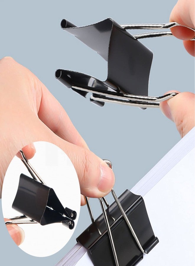 KAKAMINA Binder Clips Paper Clamps 300 Pack Assorted Sizes (Black), Jumbo, Large, Medium, Small, Mini and Micro,6 Sizes for Office, School and Home - Image 4
