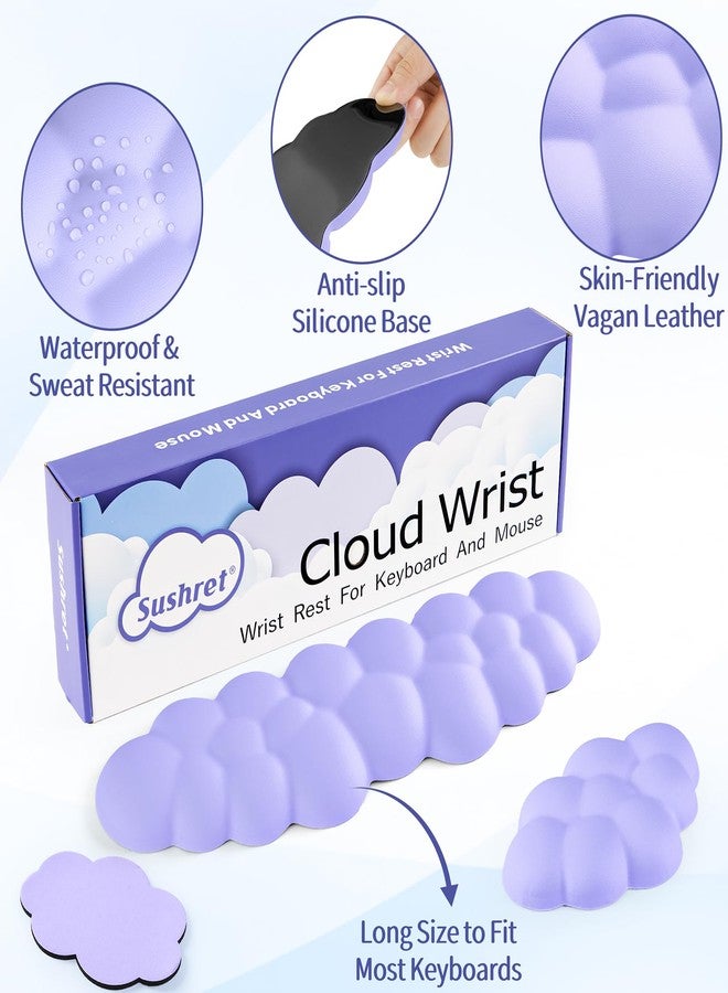 Sushret Purple Cloud Keyboard Wrist Rest Set - Image 5