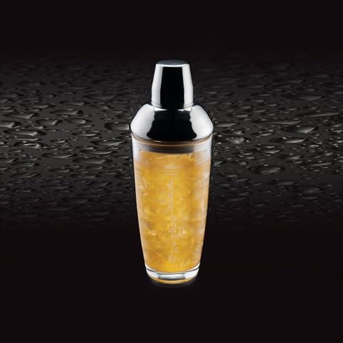 Barcraft 700ml Easy Cocktail Shaker with Printed Recipes for Beginners & Pros | Glass & Stainless Steel Boston Shaker Set for thinKitchen - Image 4