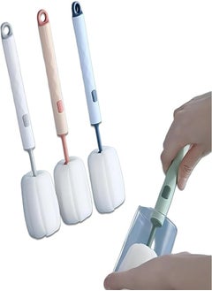 Generic ERGONOMIC BOTTLE BRUSH - Enjoy the perfect combination of function and convenience with our ergonomic bottle brush, featuring a durable and replaceable foam head! (3 Pack) 