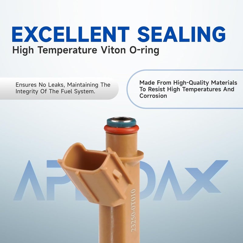 APLEDAX Fuel Injector Set for Toyota Corolla 2009-2015 and Matrix 2009-2012, 4pcs - Image 2