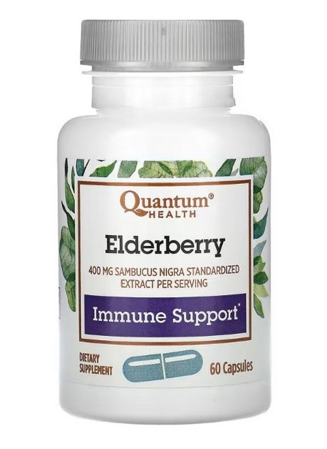 Quantum Health - Elderberry 400 mg 60 Capsules  200 mg per Capsule - Image 1