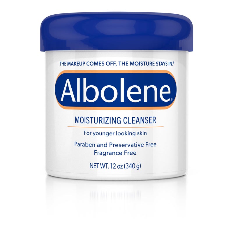 Albolene Albolene Face Moisturizer and Makeup Remover, Facial Cleanser and Cleansing Balm, Beta Carotene Fragrance Free Cream, 12 oz - Image 1