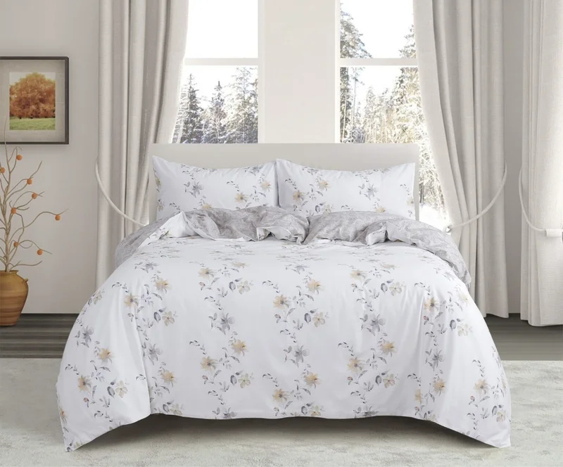 DWELL 200 Thread Count Printed Sunrich Duvet Cover Set