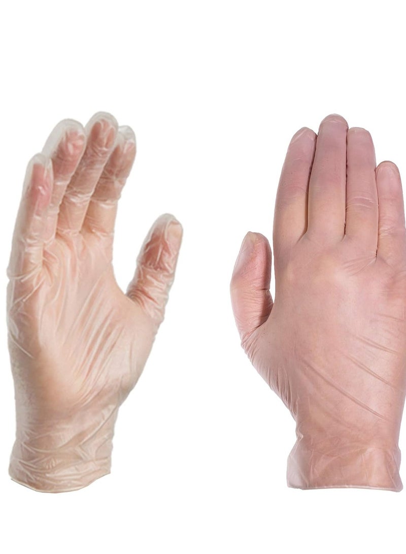 SKP Plastic Vinyl Gloves Transparent Large Size (70 pcs) - Image 1