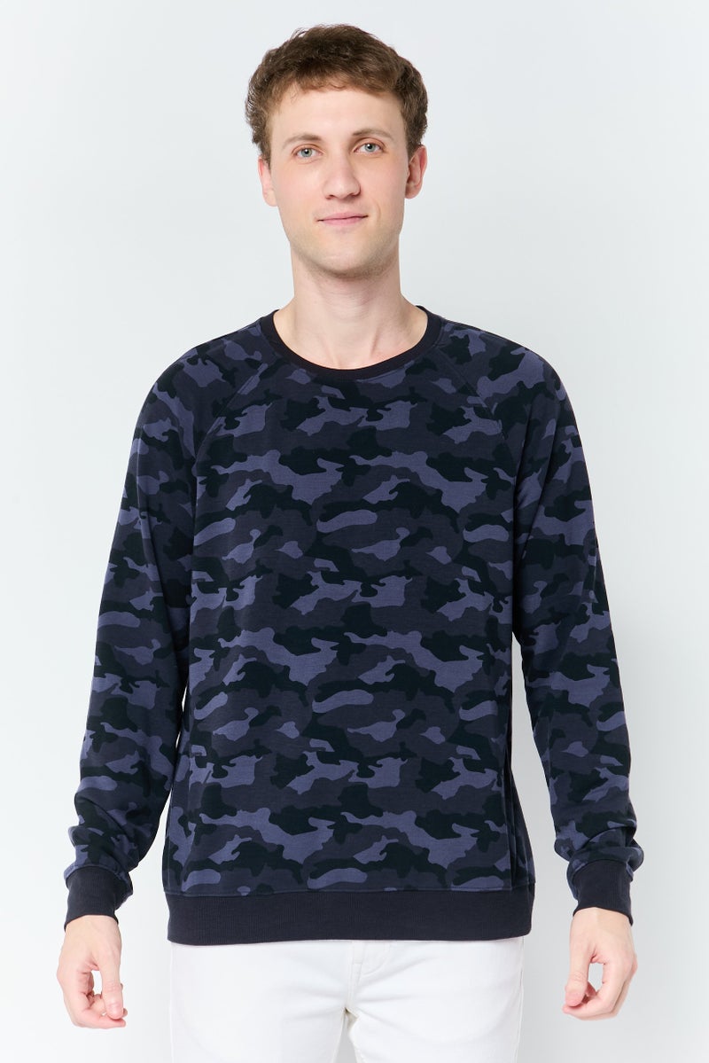 90 Degree By Reflex Men Sportswear Fit Camouflage Long Sleeve Outdoor Sweatshirt, Multicolor - Image 1