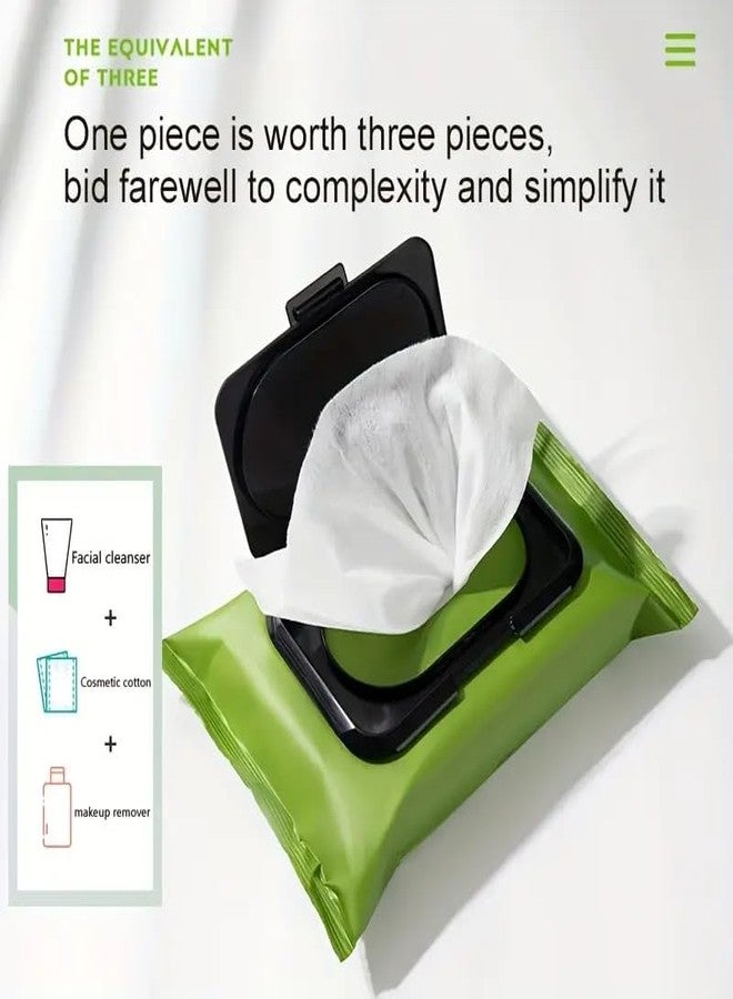 SQUICKLE Avocado Makeup Remover Facial Wipes || Moisturizing Deep Cleaning Wipes || Cucumber & Vitamin E Makeup Remover Wipes Hydrating, Refreshing, Soothing (Pack Of 1) (Makeup Wipes) - Image 3
