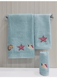 Tanem Home Starfish Embroidered 3 Piece Towel Set 30x50 / 40x60 / 50x90 Cm 