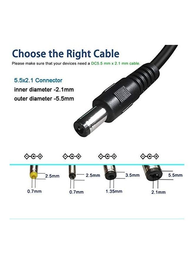 NIBEMINENT Sioxen USB 2.0 A Type Male to DC Charging Cable Pack Of 3 black - Image 4