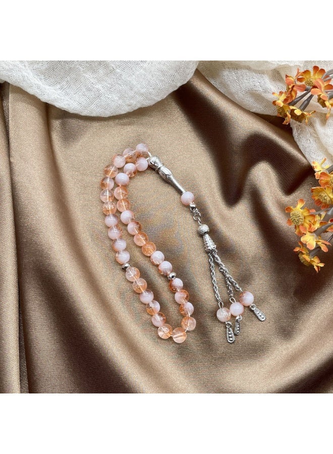 NIBEMINENT 33 Muslim Prayer Beads Pink/8mm