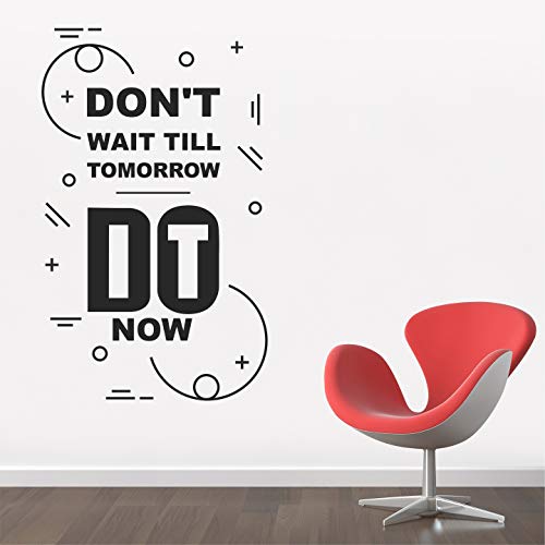StickMe Do It Now Motivational Quote Wall Sticker | Inspirational Vinyl Decal for Office, Bedroom, Living Room, Kitchen & Study Room | Multicolour Self Adhesive Removable Wall Art (80x50 cm) - Image 2