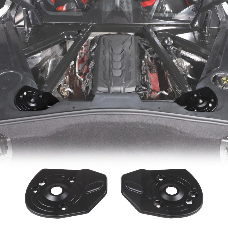 Generic Fgtagtal Rear Strut Tower Cover Compatible with Chevrolet Corvette C8 Stingray 2020-2024, ABS Engine Bay Rear Shock Absorbing Tower Protection Panel Cover Trim Accessories, 2PCS (Matta Black)  - Image 1