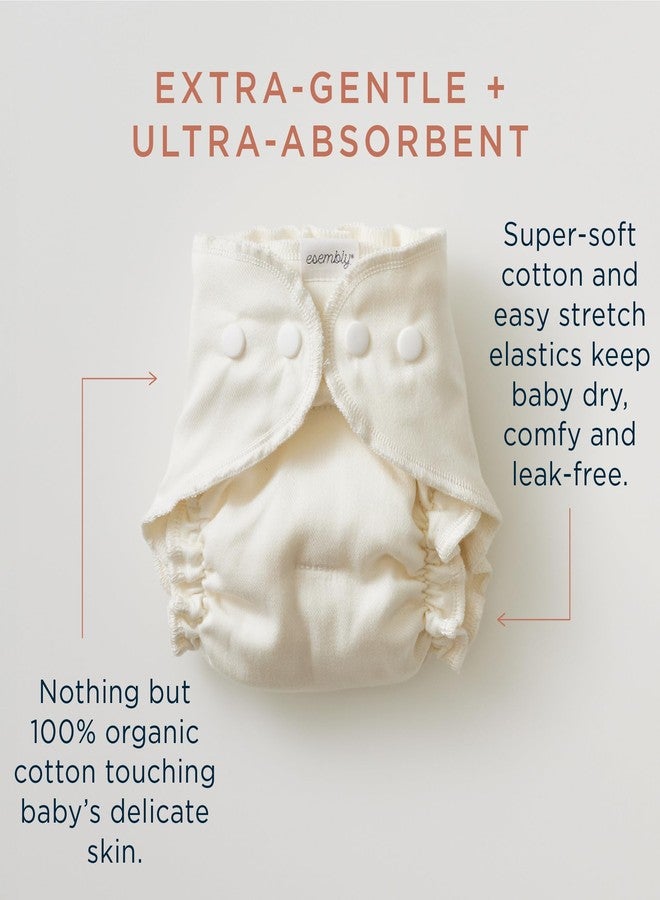 Esembly Try-It Kit - Cloth Diaper Starter Set with Organic Cotton Diapers, Waterproof Diaper Cover, Wet Bag, and Laundry Detergent - Aloe, Size 1 (7-18lbs) - Image 5
