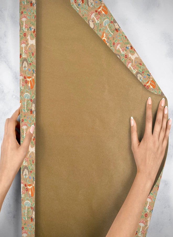 Jillson Roberts 6-Roll Count Baby Gift Wrap Available in 5 Different Designs, Krafty Fox - Image 4