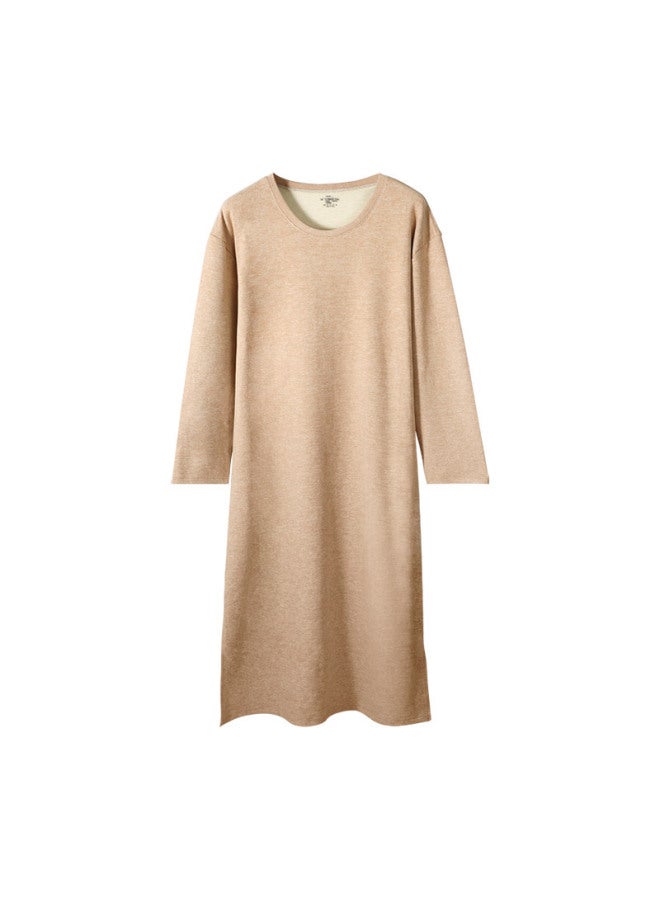 Austrian Element Men's Autumn And Winter Long-sleeved One-piece Nightgown, Knee-length Bathrobe, Long Nightgown, All-in-one Home Wear, Wool Silk Pajamas - Image 5