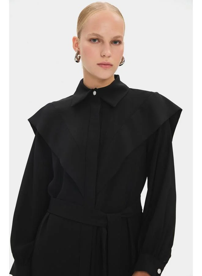 JUNE Belted Maxi Dress