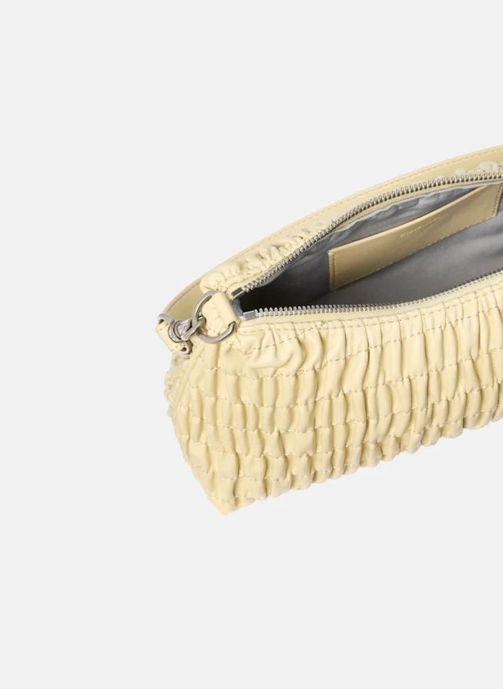 Calvin Klein Jeans Ruched Drop Zip through Shoulder Bag