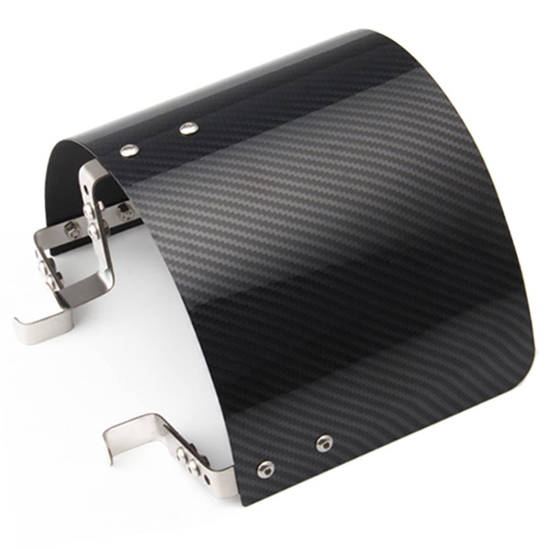 POSENG Protective Air Intake Heat Shield Wrap HeatInsulation Air Filter Cover 25  35  Carbon Fiber Style