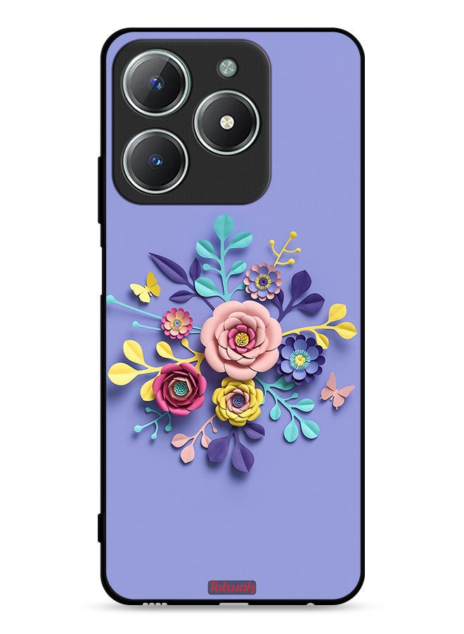 Tolwak غطاء حماية Realme C63 4G فن الزهور - Image 1