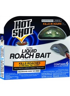 Hot Shot Liquid Roach Bait, Roach Killer, 1 Pack, 6-Count