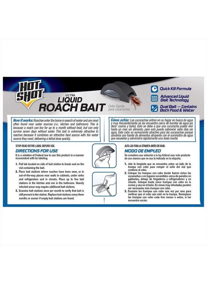 Hot Shot - Hot Shot Liquid Roach Bait, Roach Killer, 1 Pack, 6-Count - Image 1