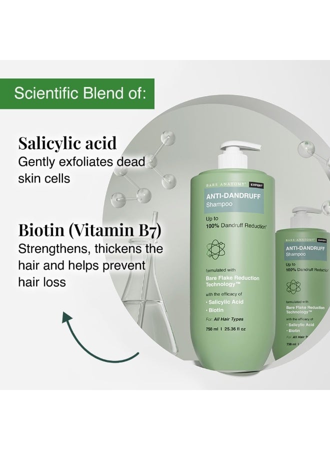 بار_اناتومي شامبو بير أناتومي مضاد لقشرة الشعر | يقلل القشرة حتى 100% ويقوي الشعر | شامبو معتمد من الجلدية يحتوي على حمض الساليسيليك والبيوتين | يساعد على إزالة القشرة والحكة | شامبو لجميع أنواع الشعر | للنساء والرجال | 750 مل - Image 4