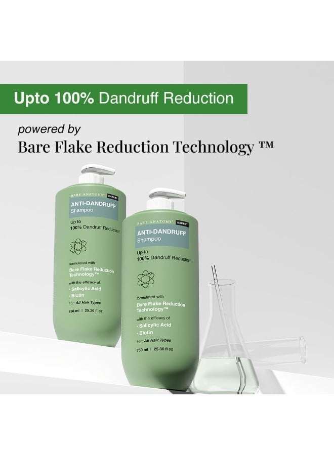 بار_اناتومي شامبو بير أناتومي مضاد لقشرة الشعر | يقلل القشرة حتى 100% ويقوي الشعر | شامبو معتمد من الجلدية يحتوي على حمض الساليسيليك والبيوتين | يساعد على إزالة القشرة والحكة | شامبو لجميع أنواع الشعر | للنساء والرجال | 750 مل - Image 5