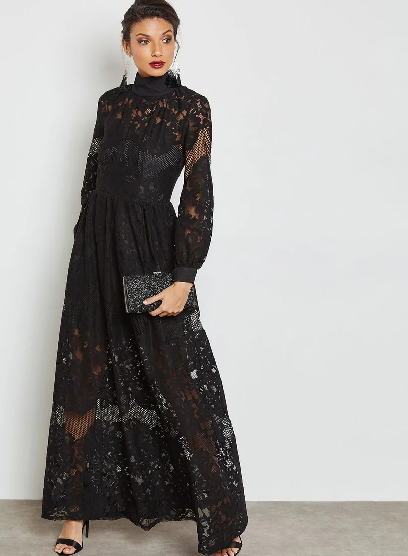 True Decadence Lace Maxi Dress