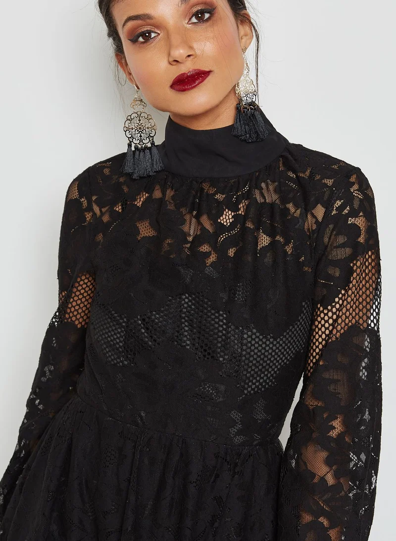 True Decadence Lace Maxi Dress