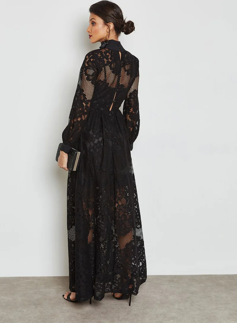 True Decadence Lace Maxi Dress