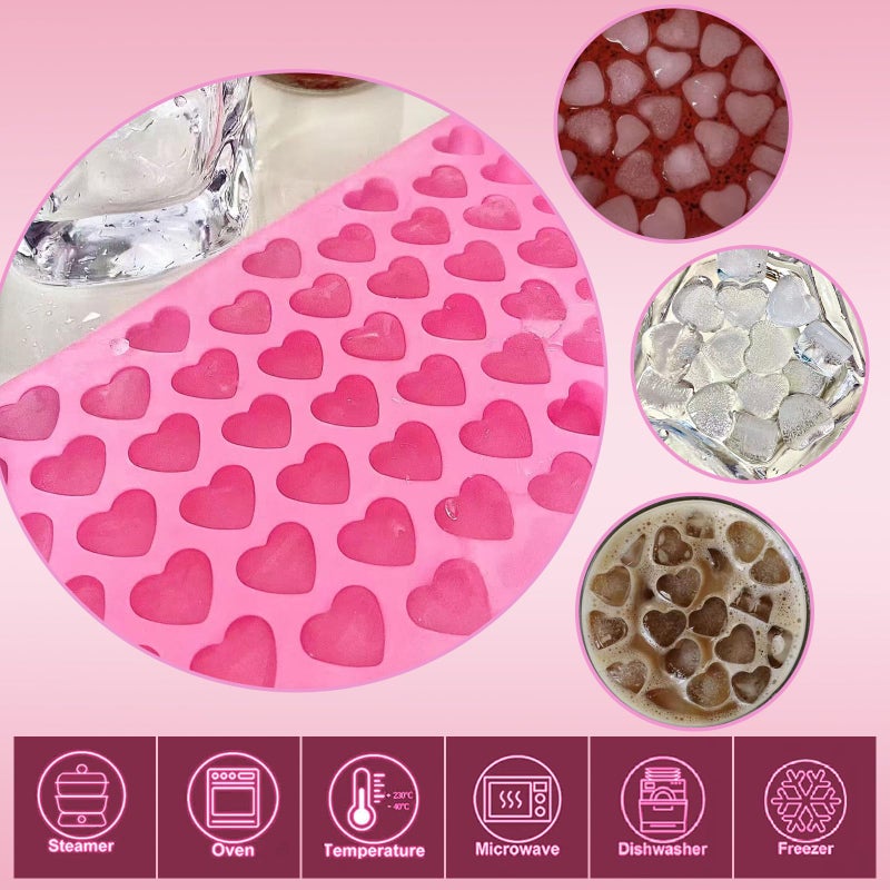 YCDMLJC 2 Pcs Heart Silicone Molds,Gummy Molds,Nonstick Food Grade Silicone,for Baking Chocolate Jelly Cake Candy - Image 4