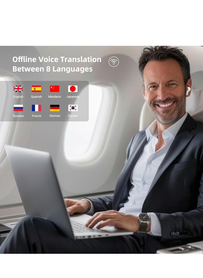 Furtey M3 offline language translation earbuds support 144 languages ​​and accents translation two-way translation translation device  - Image 2