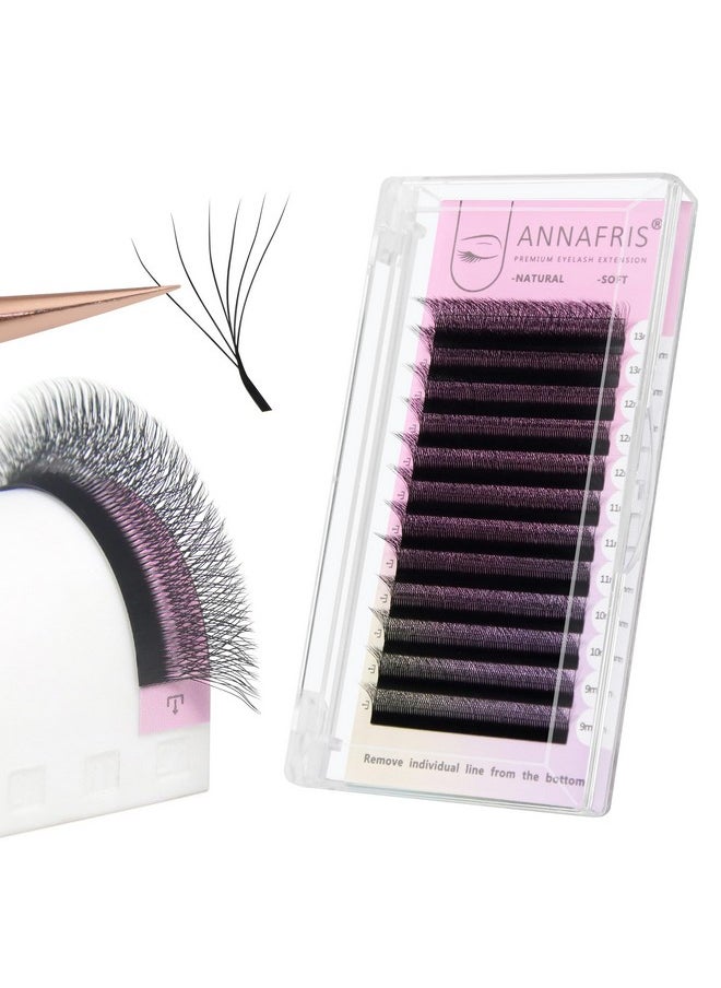 ANNAFRIS 6D Premade Fan W Shape Eyelash Extensions 0.07 C Curl 815Mm Mix Volume Self Fanning False Lashes Makeup Supplies Professional Use Lash Extension(0.07 C 815Mm Mix)  - Image 1