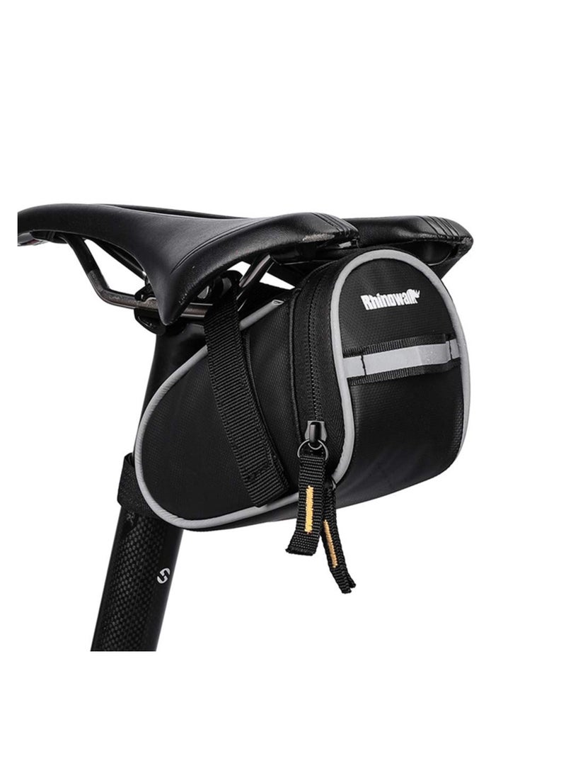 SYOSI 1PCS Road Bike Saddle Tail Bag for Tools, Mountain Bike Rear Bag with Saddle Attach Bicycle Inner Tube Storage Bag Compact Rear Bicycle Bag for Phone Cash, Mini Pump Outdoor Riding MTB Road Bike - Image 1