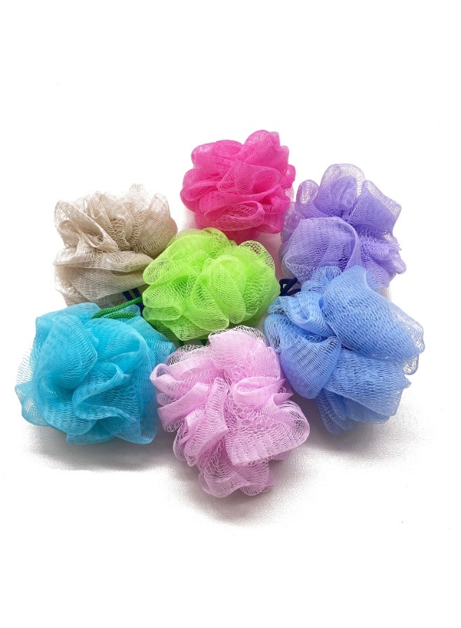 Bath Sponge Shower Loofahs Exfoliator Scrubber ball (20g/pcs) Mesh Pouf Bath Scrunchies Body Wash Puff (Set of 4)Random color - Image 2