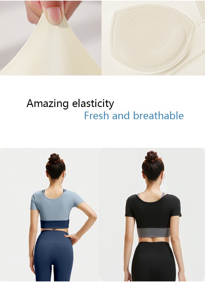 ZCM-HAPPY 2 Piece Women's Sports Fitness Exercise Yoga Running Suit Women's Yoga Suit Fitness Outfit Running Suit Sportswear 2 Piece Yoga Set Athletic Wear Exercise Clothing Workout Clothes Activewear Set Yoga Pants and Top Gym Outfit Sports Bra and Leggings Running Gear Compression Fitness Suit Workout Set  - Image 3