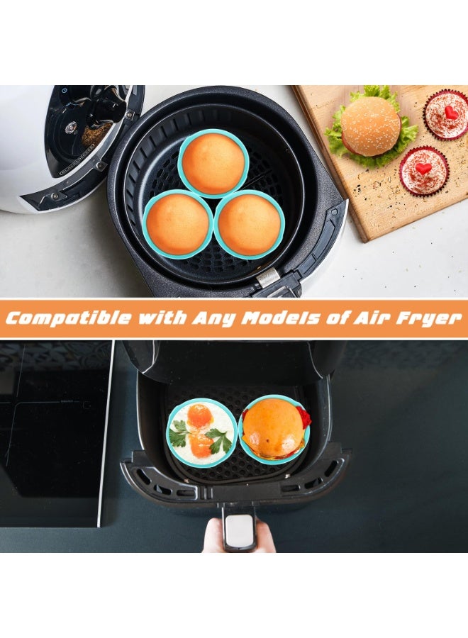 SANMUGEED Silicone Air Fryer Egg Poacher - 6PCS Moulds for Poached Eggs, Muffins, Cakes - Compatible with Ninja, Tower, Cosori Air Fryers - Image 5