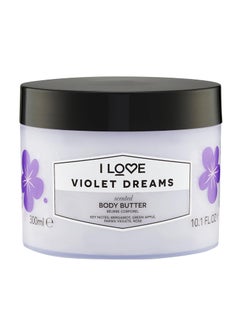 I Love Violet Dreams Scented Body Butter  Hydrating Body Butter for Dry Skin  Vitamin E and Aloe Vera  Shea Butter and Coconut Oil  101 oz