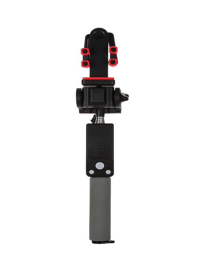 NIBEMINENT Panoramic 360 Rotating Bluetooth Selfie Stick Black/Red - Image 1