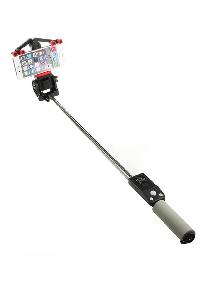 NIBEMINENT Panoramic 360 Rotating Bluetooth Selfie Stick Black/Red - Image 4