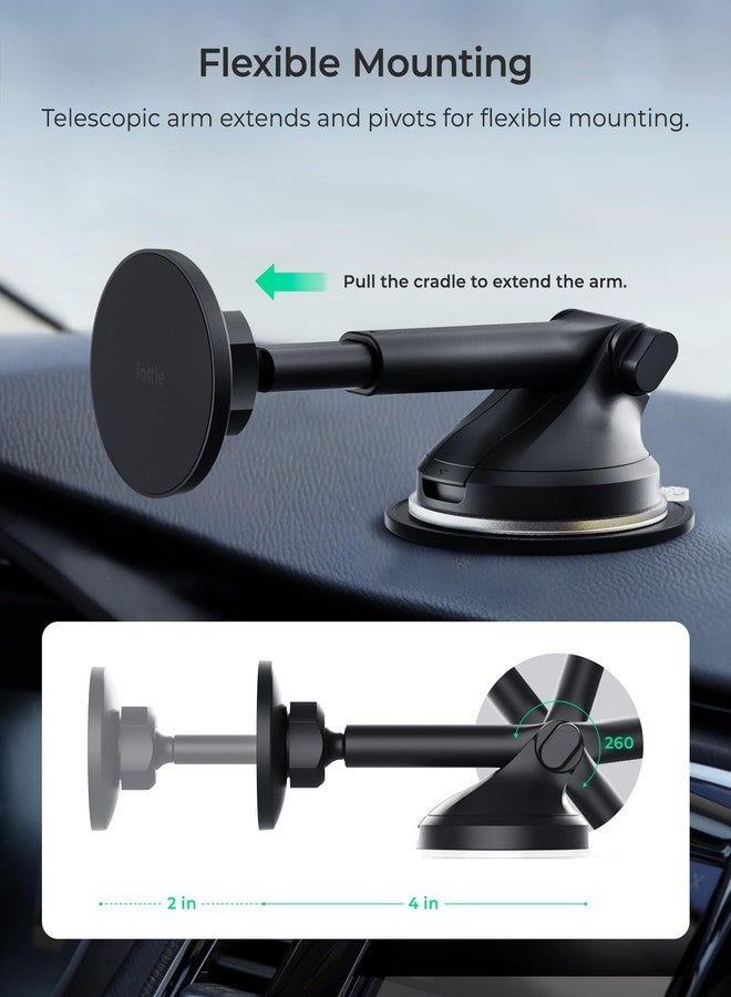 iOttie iTap 3 Magnetic Dash & Windshield Mount Car Phone Holder with Magnetic Ring Adapter. Compatible with iPhone, Samsung Galaxy, Google Pixel, Huawei, LG, and All Qi Compatible Smartphones - Image 4