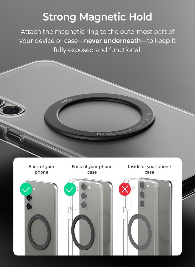 iOttie iTap 3 Magnetic Dash & Windshield Mount Car Phone Holder with Magnetic Ring Adapter. Compatible with iPhone, Samsung Galaxy, Google Pixel, Huawei, LG, and All Qi Compatible Smartphones - Image 5