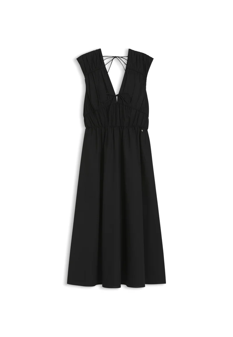 BOSS Black Cotton-poplin dress with gathered details for Women | Best Price UAE