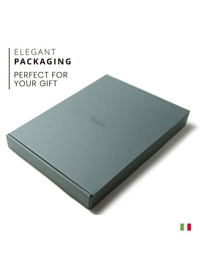 Maruse Leather Padfolio Executive Leather Writing Portfolio, Document Holder, Business Case - Made in Italy - Image 4