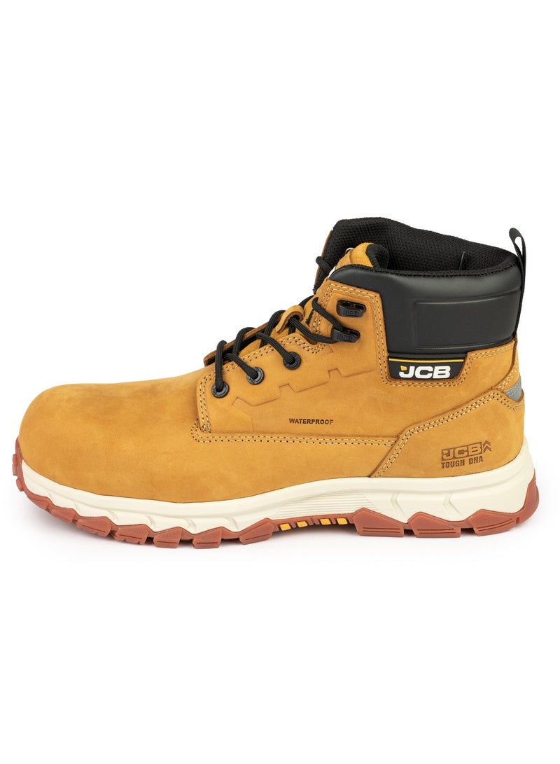 JCB 6-Inch Safety Boot – Alloy Toe, Waterproof, Puncture Resistant, Anti-Static, Oil & Slip Resistant | JCB-002D – Honey - Image 2