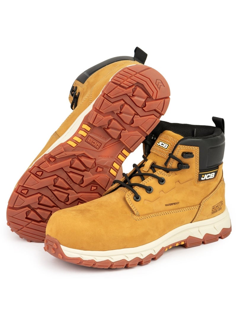 JCB Classic 6 Inch Safety Boot – Alloy Toe, Waterproof, Puncture Resistant, Anti-Static, Oil & Slip Resistant | Certified Safety Shoe | JCB-002D – Honey - Image 4