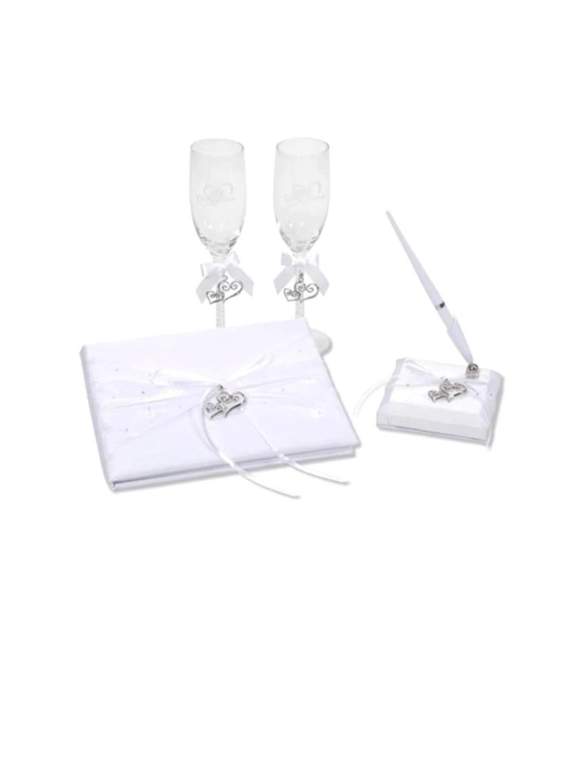 Guest Book Set Rhinestone Heart Charm - Image 2